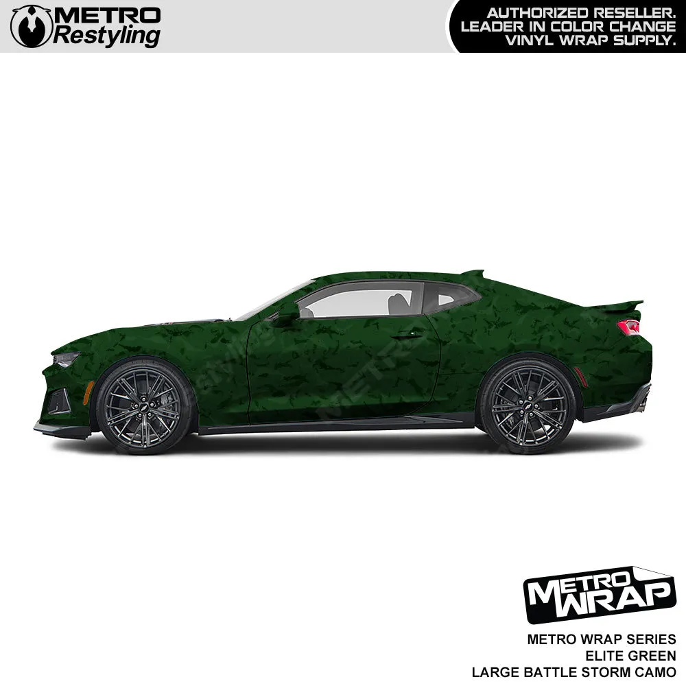 Metro Wrap Large Battle Storm Elite Green Camouflage Vinyl Film