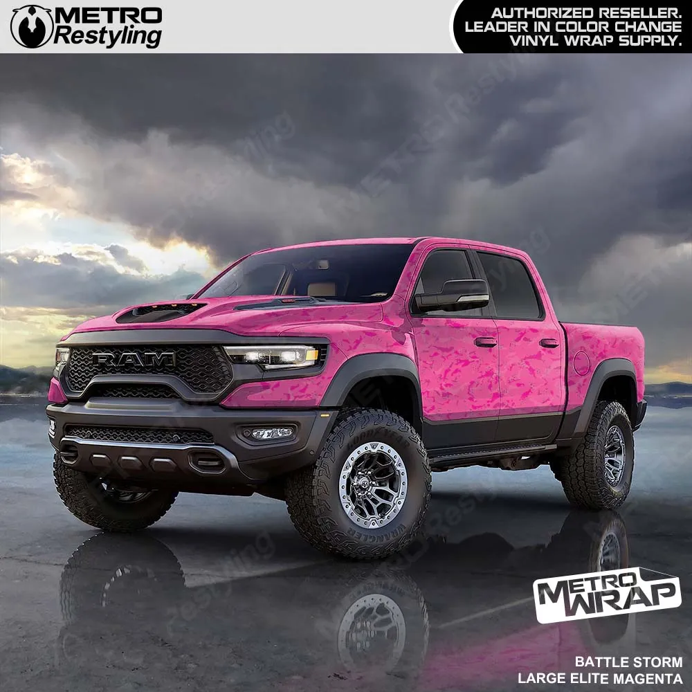 Metro Wrap Large Battle Storm Elite Magenta Camouflage Vinyl Film