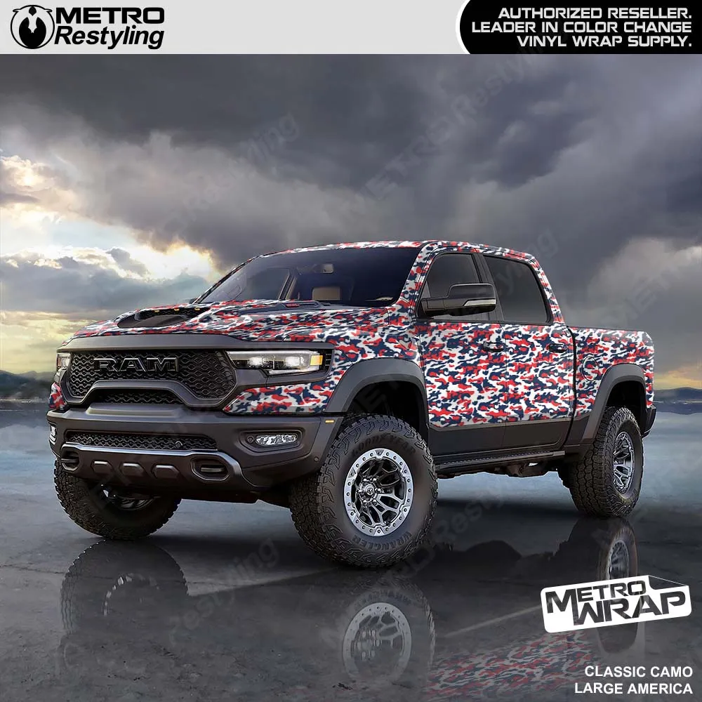 Metro Wrap Large Classic America Camouflage Vinyl Film