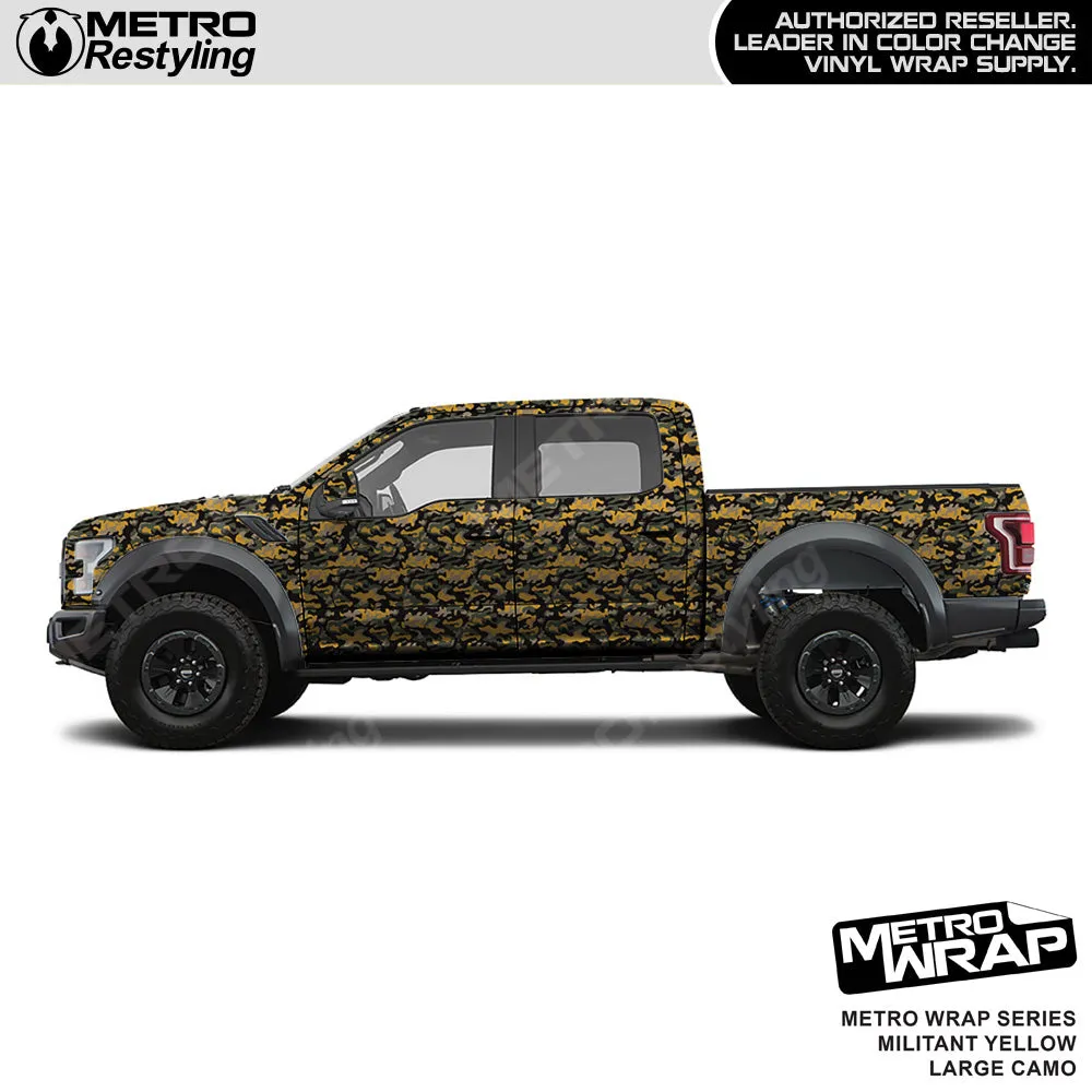 Metro Wrap Large Classic Militant Yellow Camouflage Vinyl Film