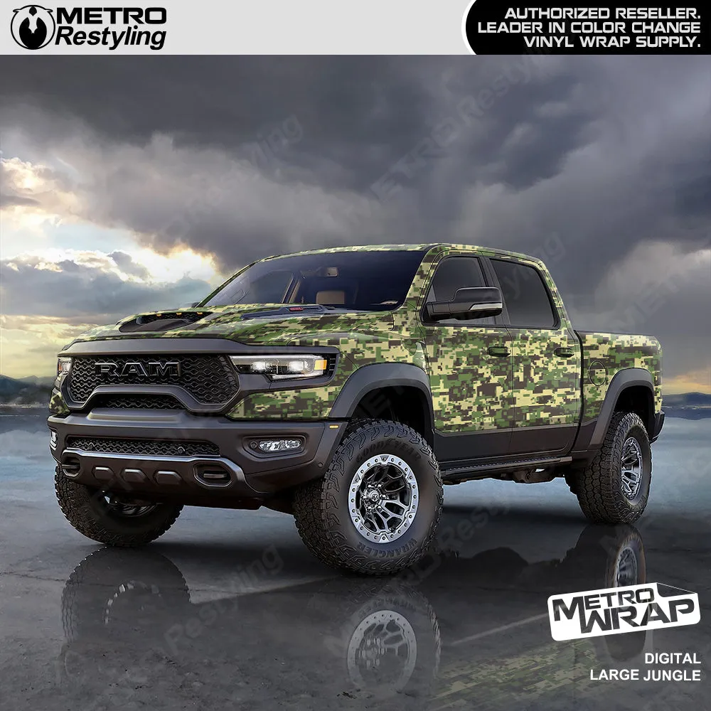 Metro Wrap Large Digital Jungle Camouflage Vinyl Film