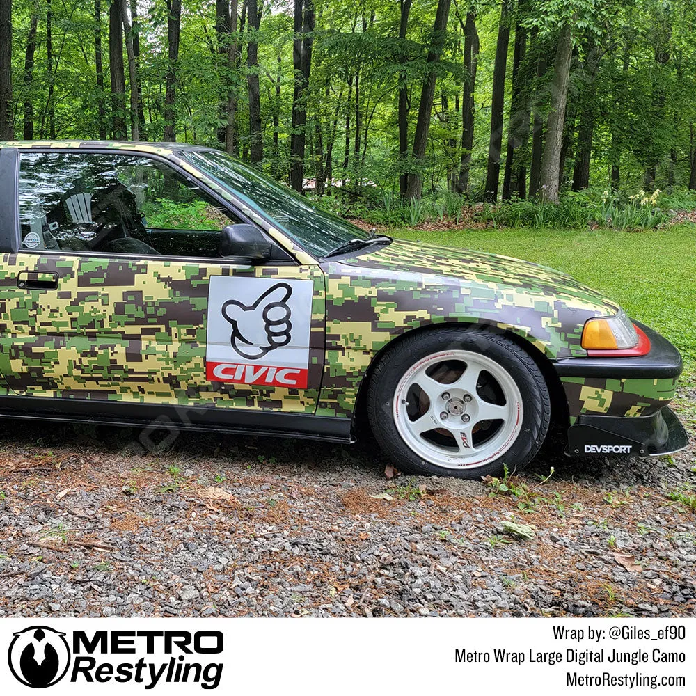 Metro Wrap Large Digital Jungle Camouflage Vinyl Film