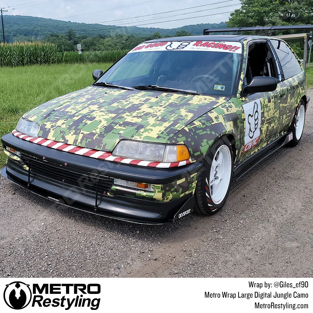 Metro Wrap Large Digital Jungle Camouflage Vinyl Film
