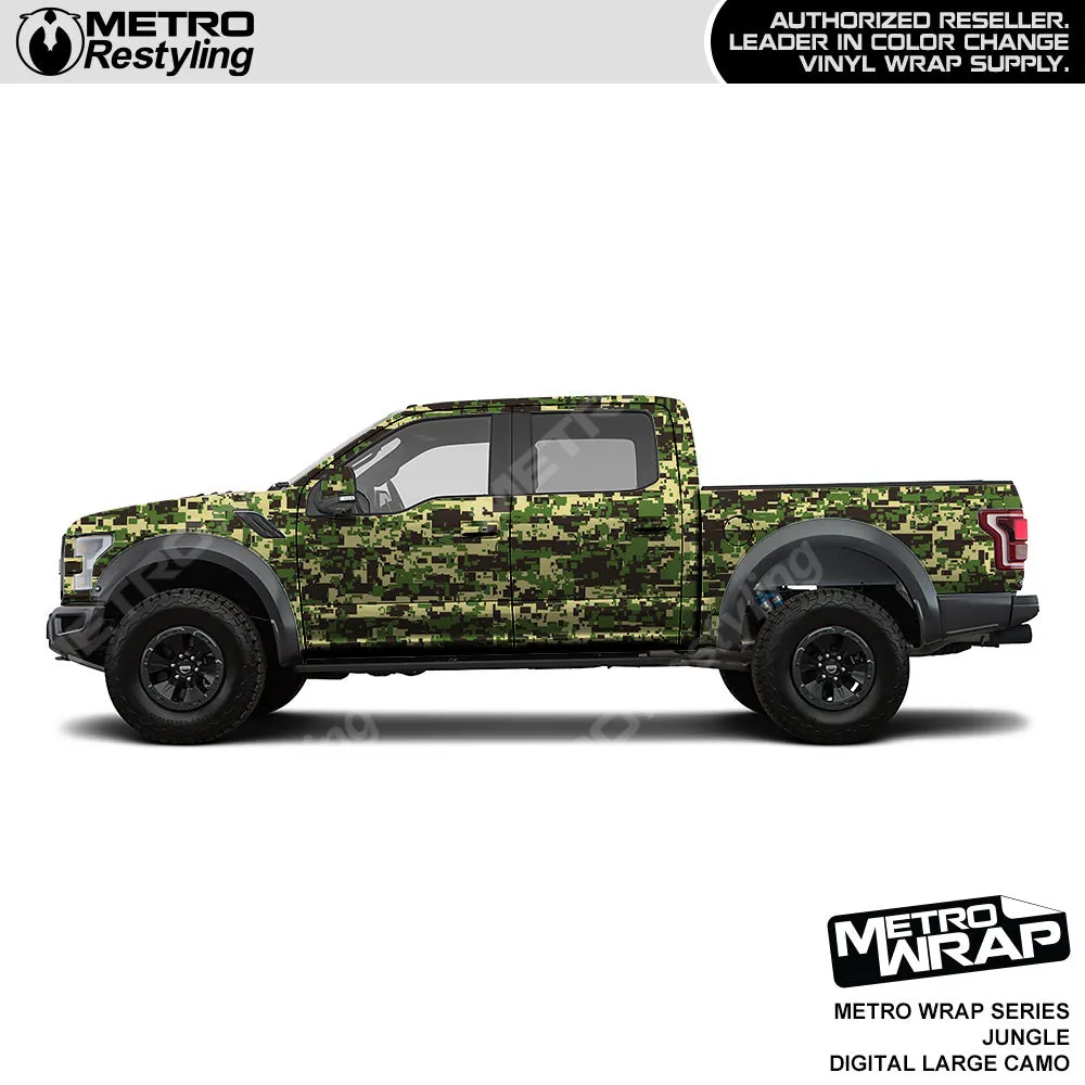 Metro Wrap Large Digital Jungle Camouflage Vinyl Film