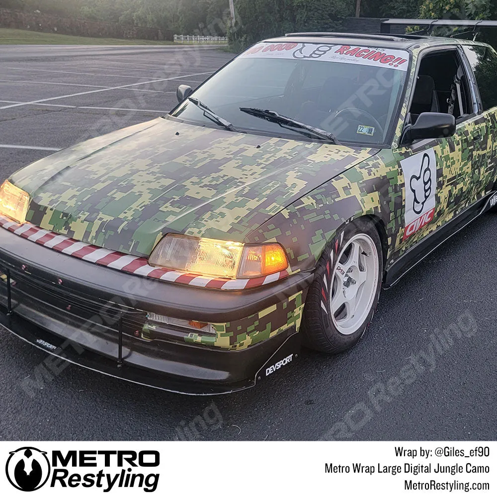 Metro Wrap Large Digital Jungle Camouflage Vinyl Film