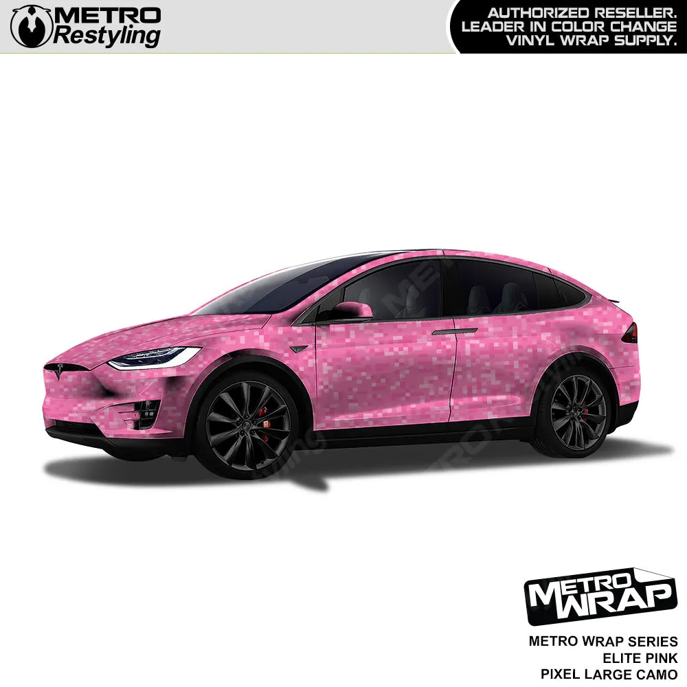 Metro Wrap Large Pixel Elite Pink Camouflage Vinyl Film