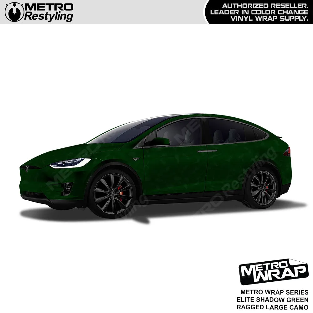 Metro Wrap Large Ragged Elite Shadow Green Camouflage Vinyl Film