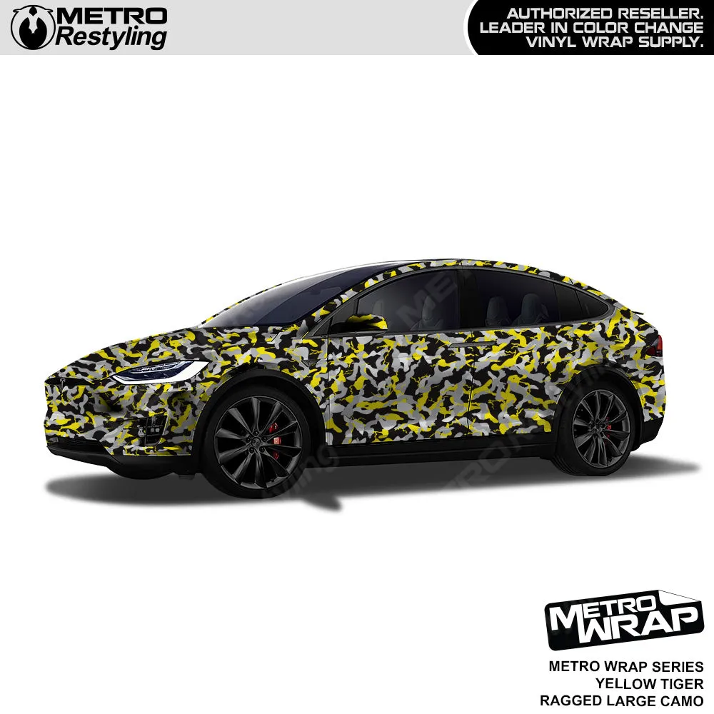 Metro Wrap Large Ragged Yellow Tiger Camouflage Vinyl Film