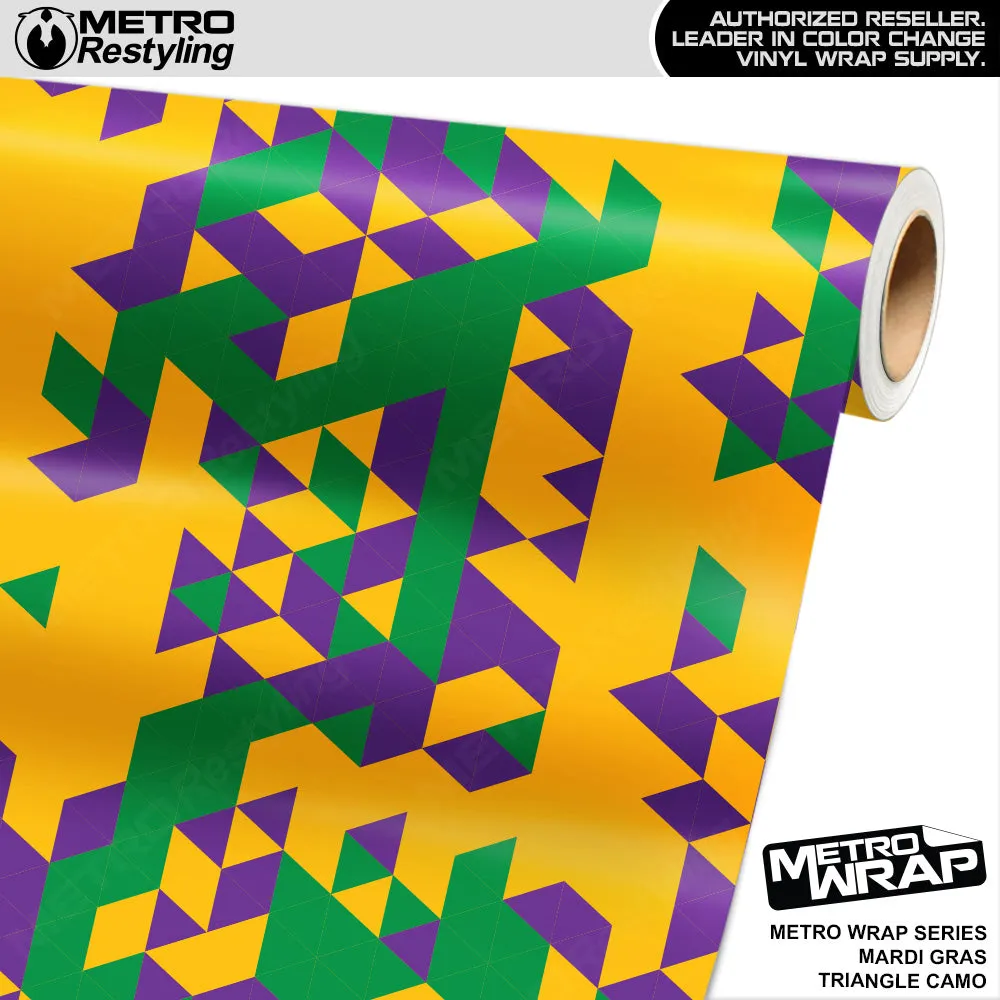 Metro Wrap Large Triangle Mardi Gras Camouflage Vinyl Film