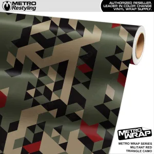 Metro Wrap Large Triangle Militant Red Camouflage Vinyl Film