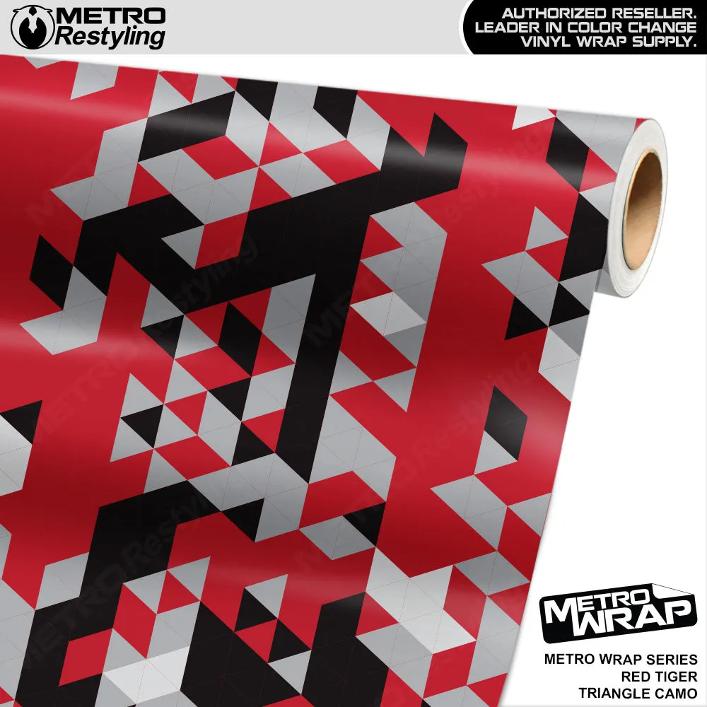 Metro Wrap Large Triangle Red Tiger Camouflage Vinyl Film