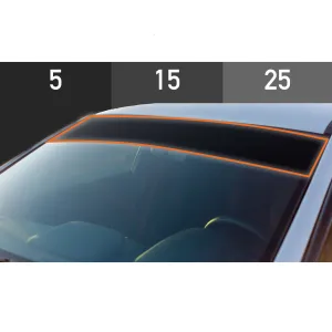 MotoShield Pro Carbon Window Tint Sun Strip - 12" in x 100' ft Roll   Lifetime Warranty