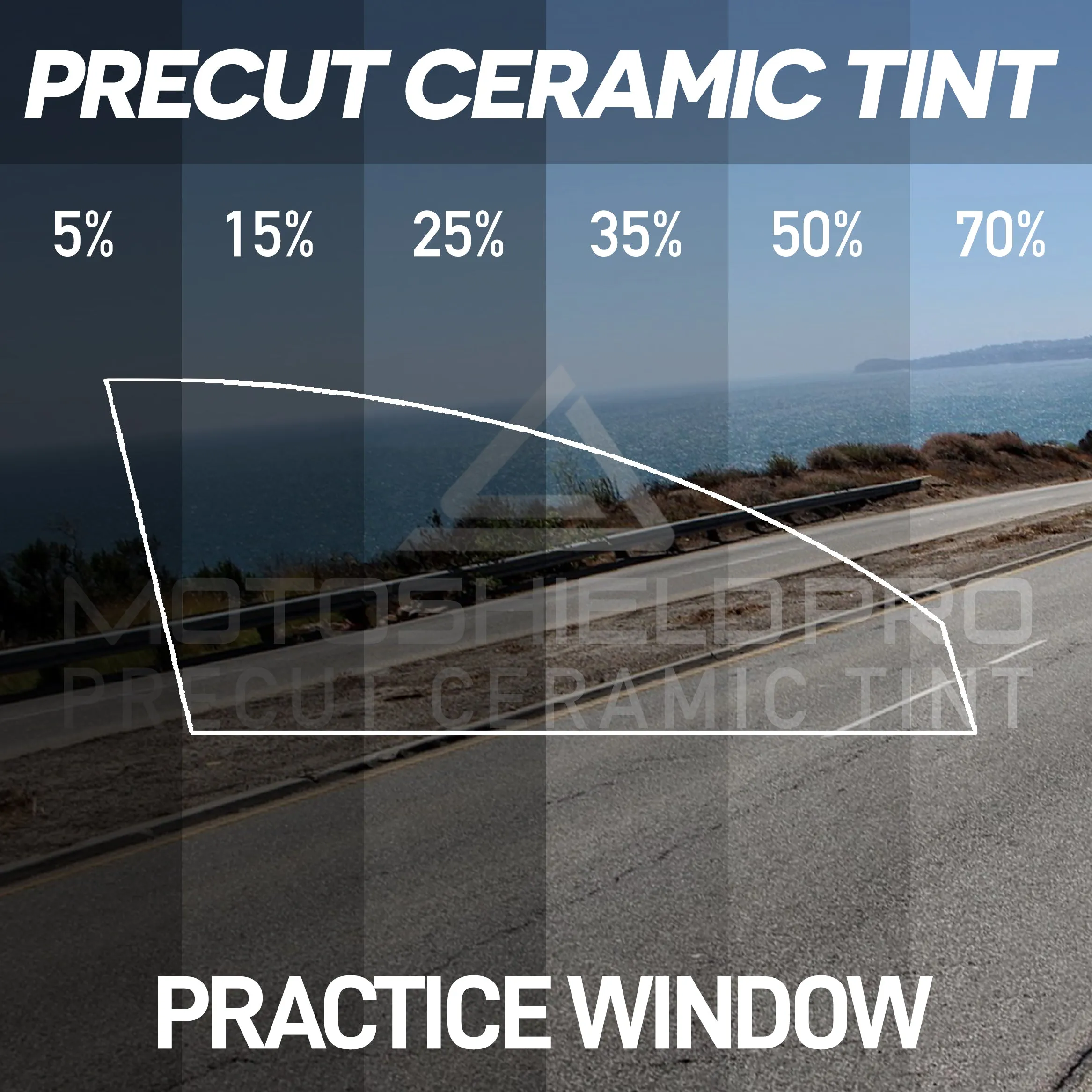 MotoShield Pro PRACTICE WINDOW - 70% TINT SHADE