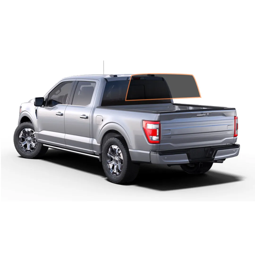MotoShield Pro Premium Professional 2mil Ceramic Window Tint Film for 2021-2022 Ford F150 4 Door Crew Cab — (Solid Rear Windshield 15%)   Lifetime Warranty