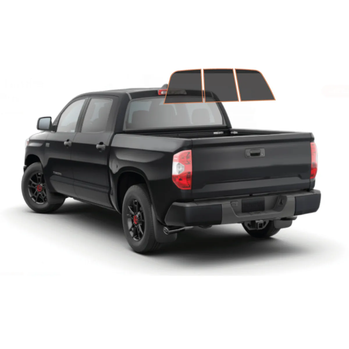 MotoShield Pro Premium Professional 2mil Precut Ceramic Window Tint Film for 2007-2021 Toyota Tundra Crewmax — (3pc Rear Windshield 15%)   Lifetime Warranty