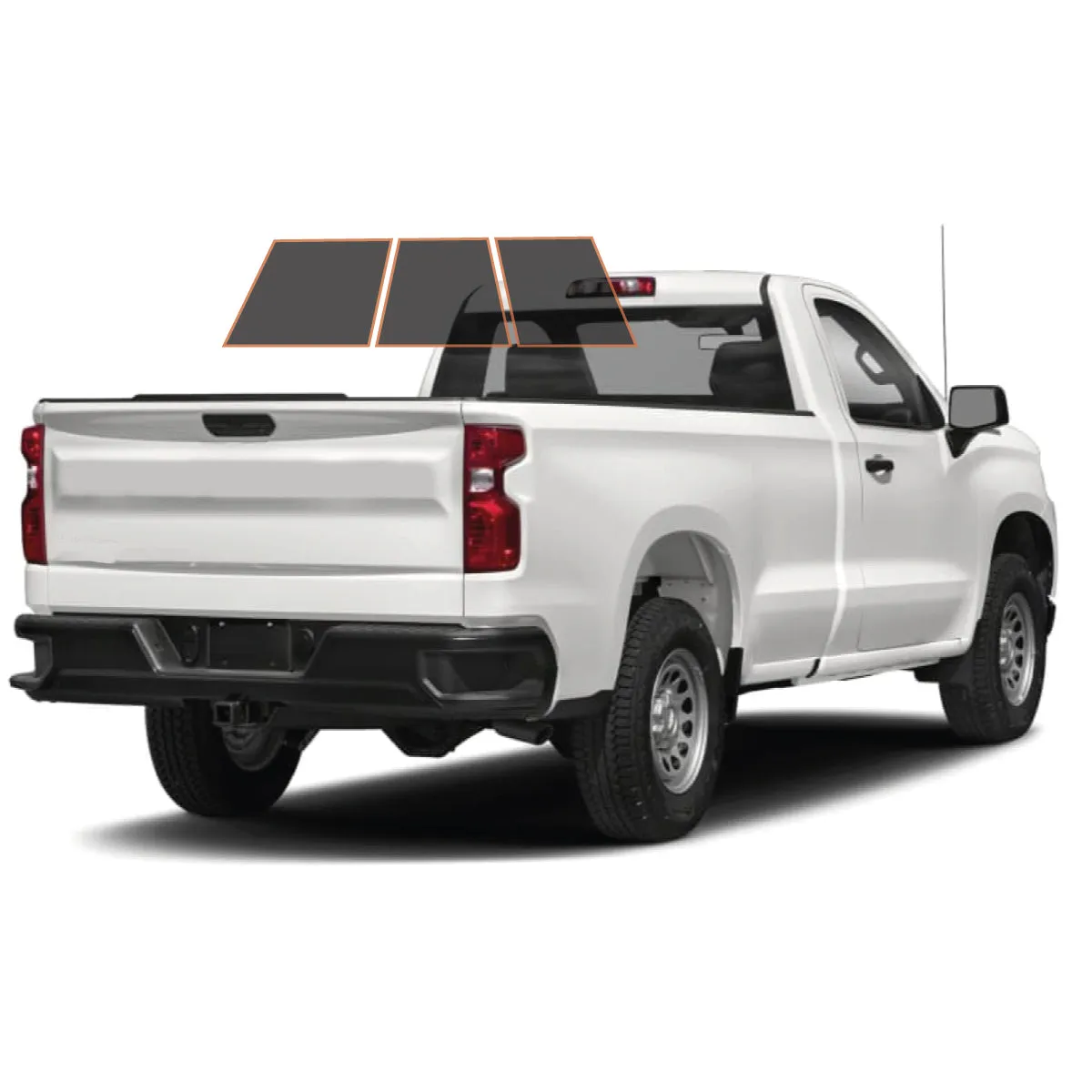MotoShield Pro Premium Professional 2mil Precut Ceramic Window Tint Film for 2010-2021 Dodge Ram 2500 Standard Cab — (3pc Rear Windshield 5%)   Lifetime Warranty
