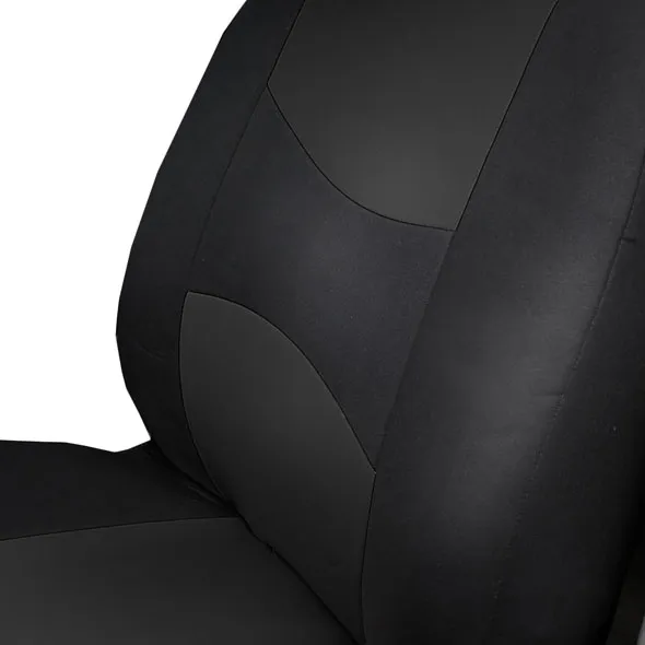 Multifunctional Flat Cloth Seat Covers - Full Set Black