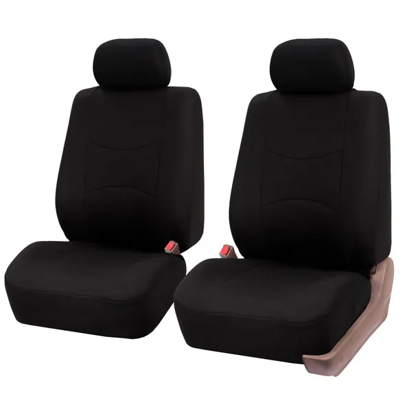 Multifunctional Flat Cloth Seat Covers - Full Set Black