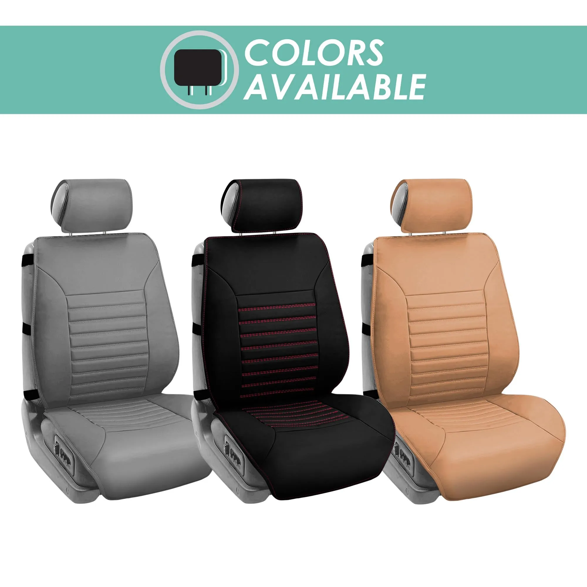 Multifunctional Quilted Leather Seat Cushions - Gray
