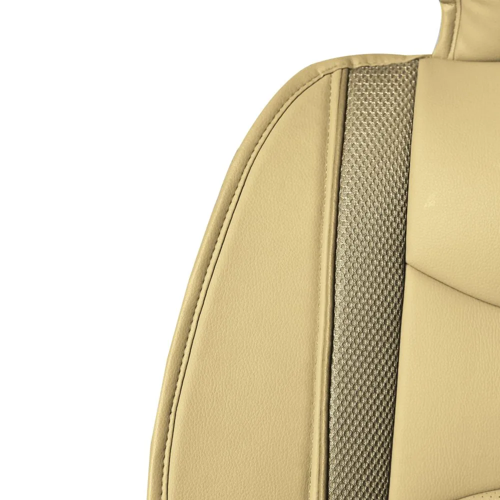 NeoBlend Leatherette Seat Cushions - Front Set Beige / Tan
