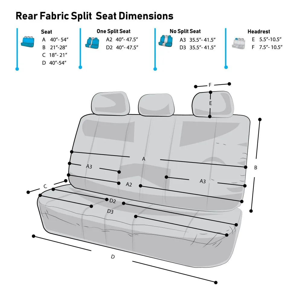 Neoprene Seat Covers - Rear Beige