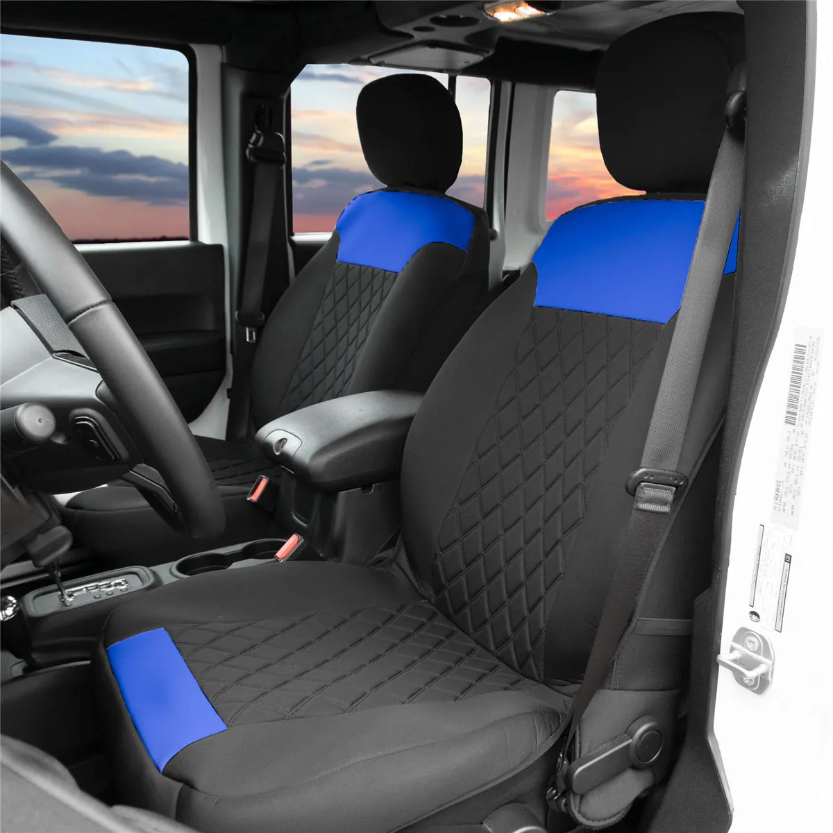 Neosupreme Quality Car Seat Cushions - Front Set Blue