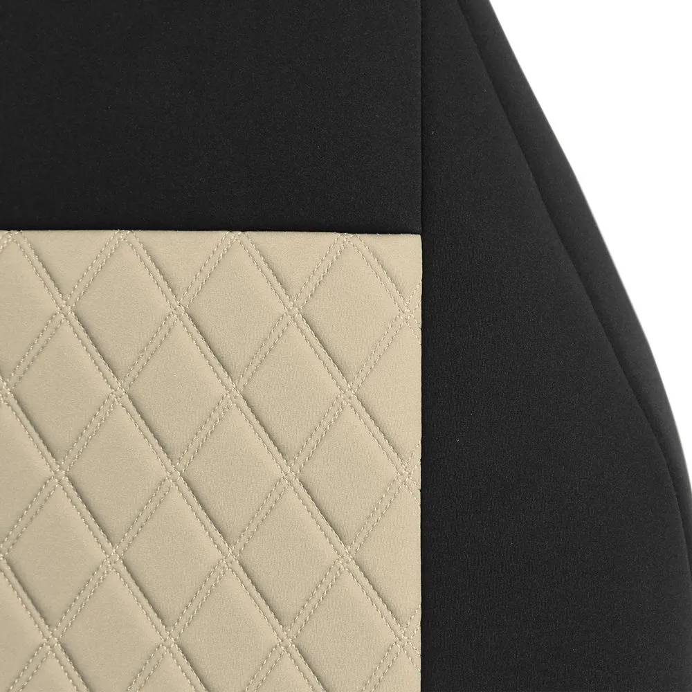 NeoSupreme Seat Covers Deluxe Quality High Back Car Seat Cushions - Front Set Beige