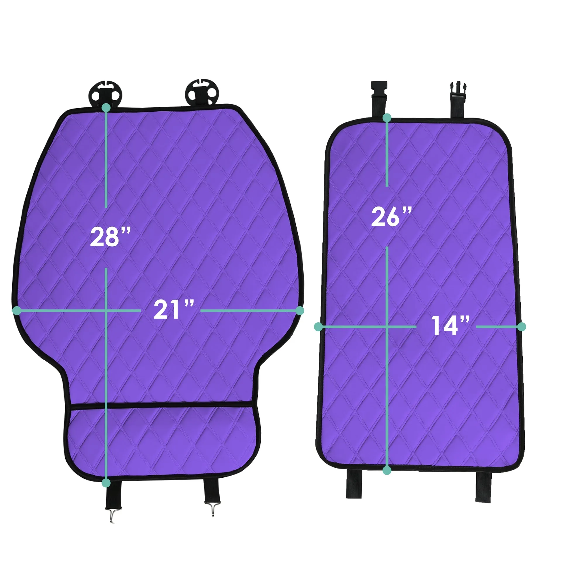 NeoSupreme Seat Protectors - Front Set - 2pc Solid Purple