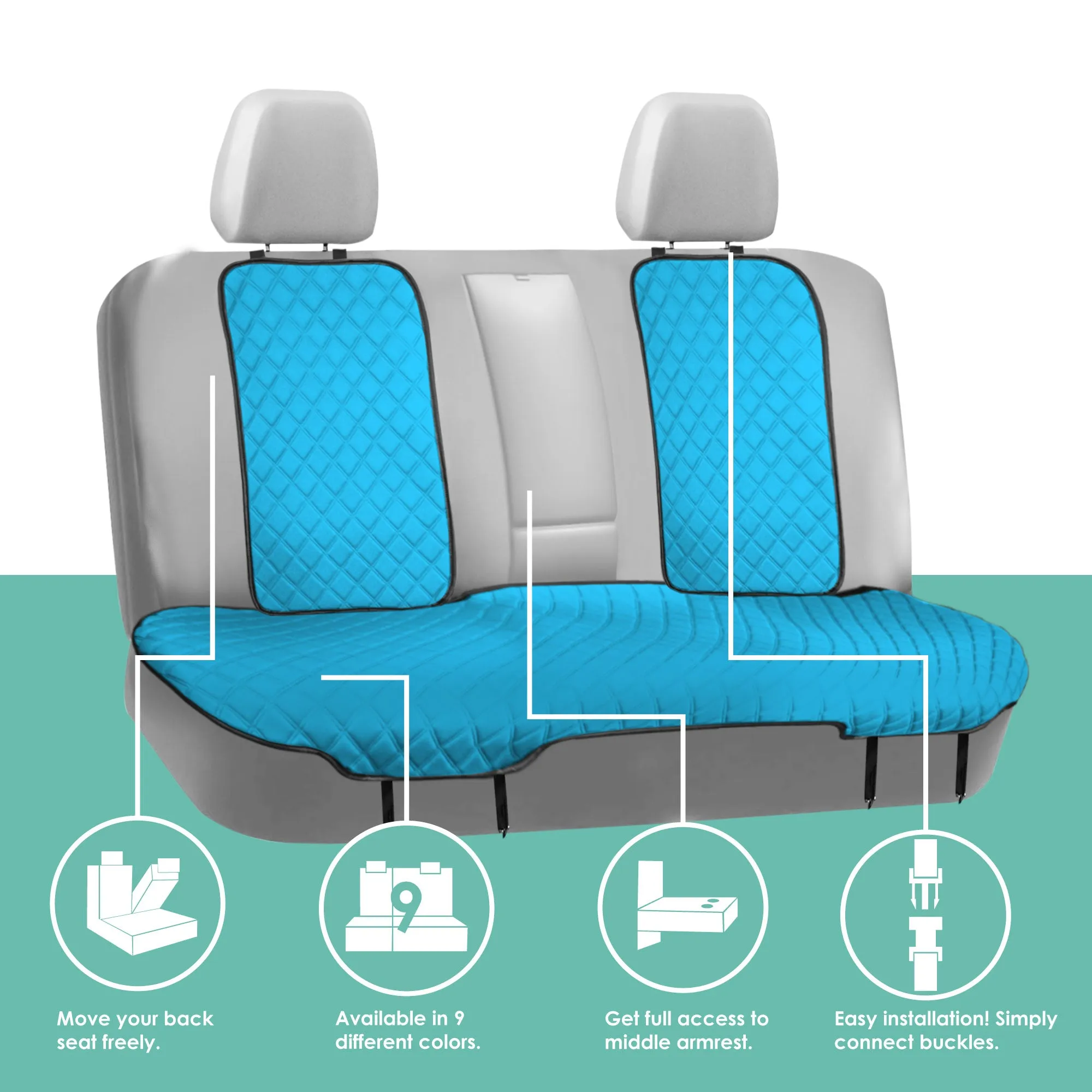 NeoSupreme Seat Protectors - Full Set - Aqua