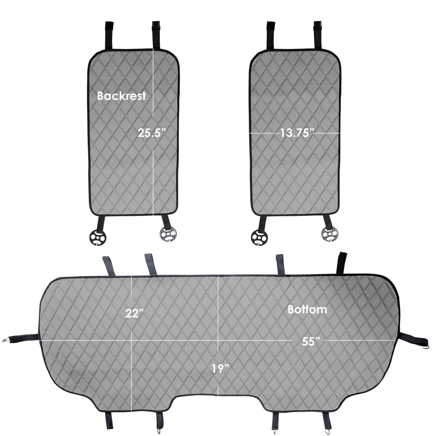 Neosupreme Seat Protectors - Rear Set Gray