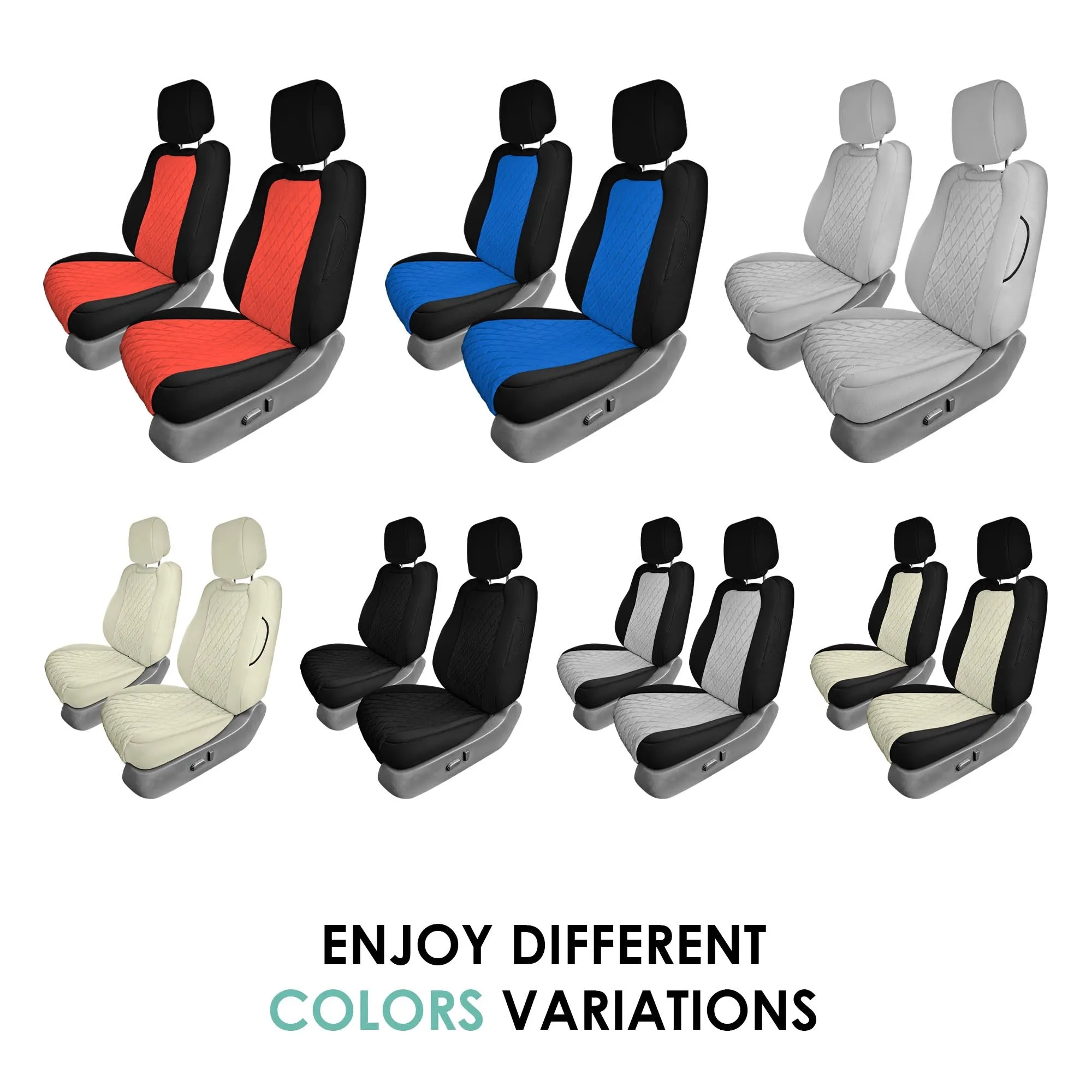 Nissan Frontier - 2022-2024 - Front Set Seat Covers - Blue Ultraflex Neoprene