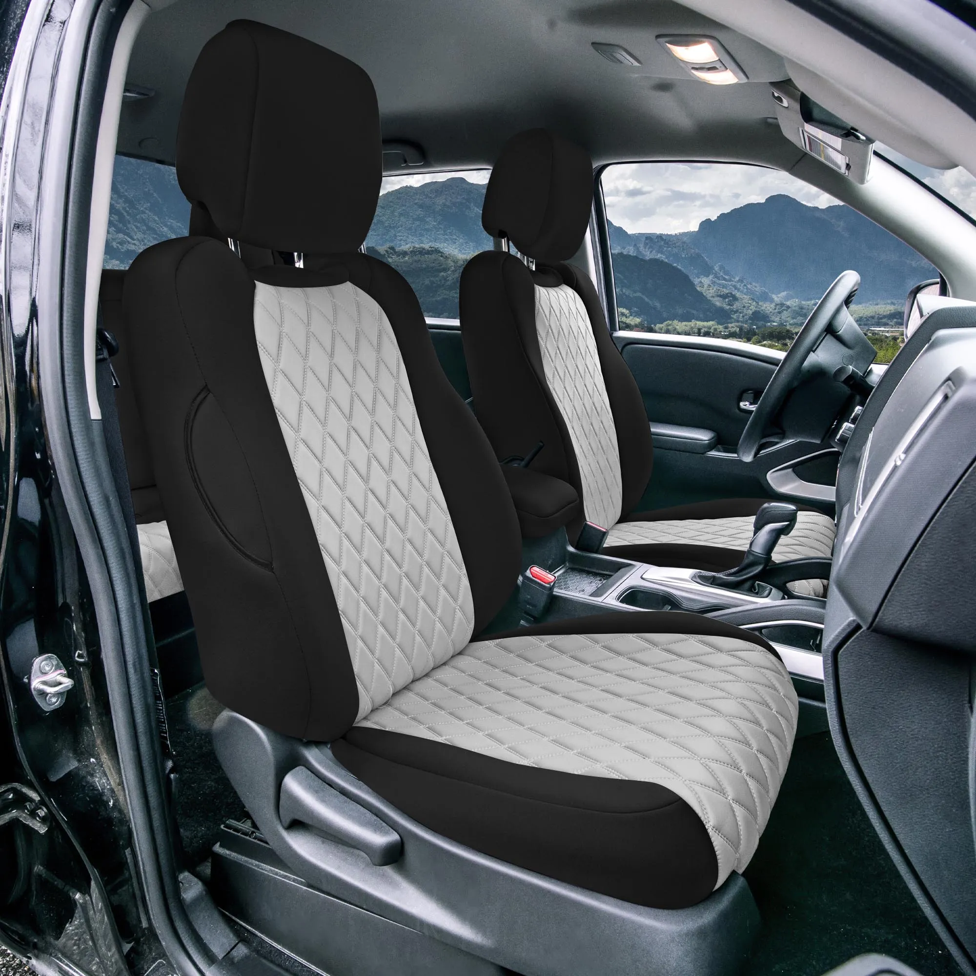 Nissan Frontier - 2022-2024 - Front Set Seat Covers - Gray Ultraflex Neoprene