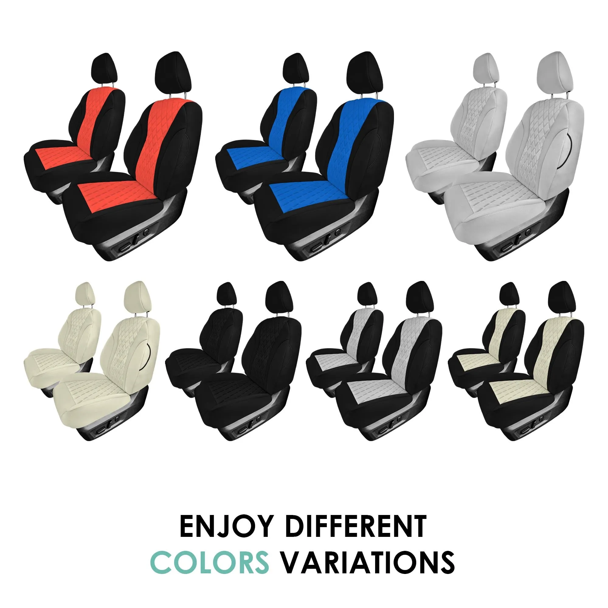 Nissan Rogue - 2021-2024 - Front Set Seat Covers - Beige Ultraflex Neoprene