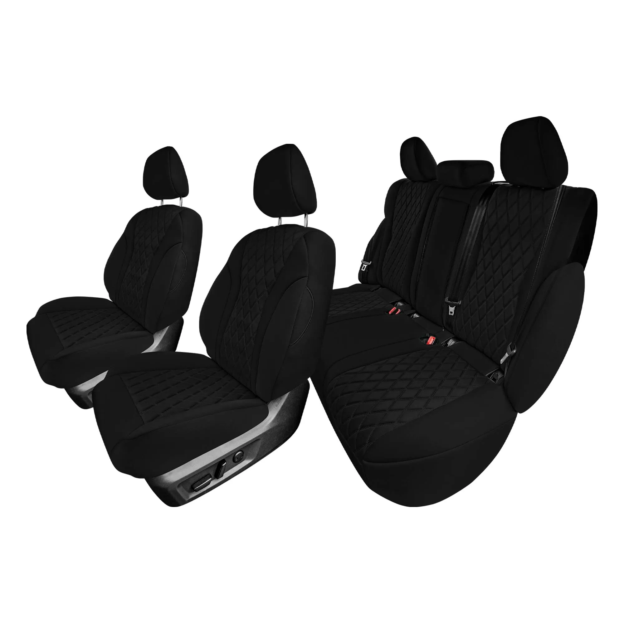 Nissan Rogue - 2021-2024 - Full Set Seat Covers - Black Ultraflex Neoprene