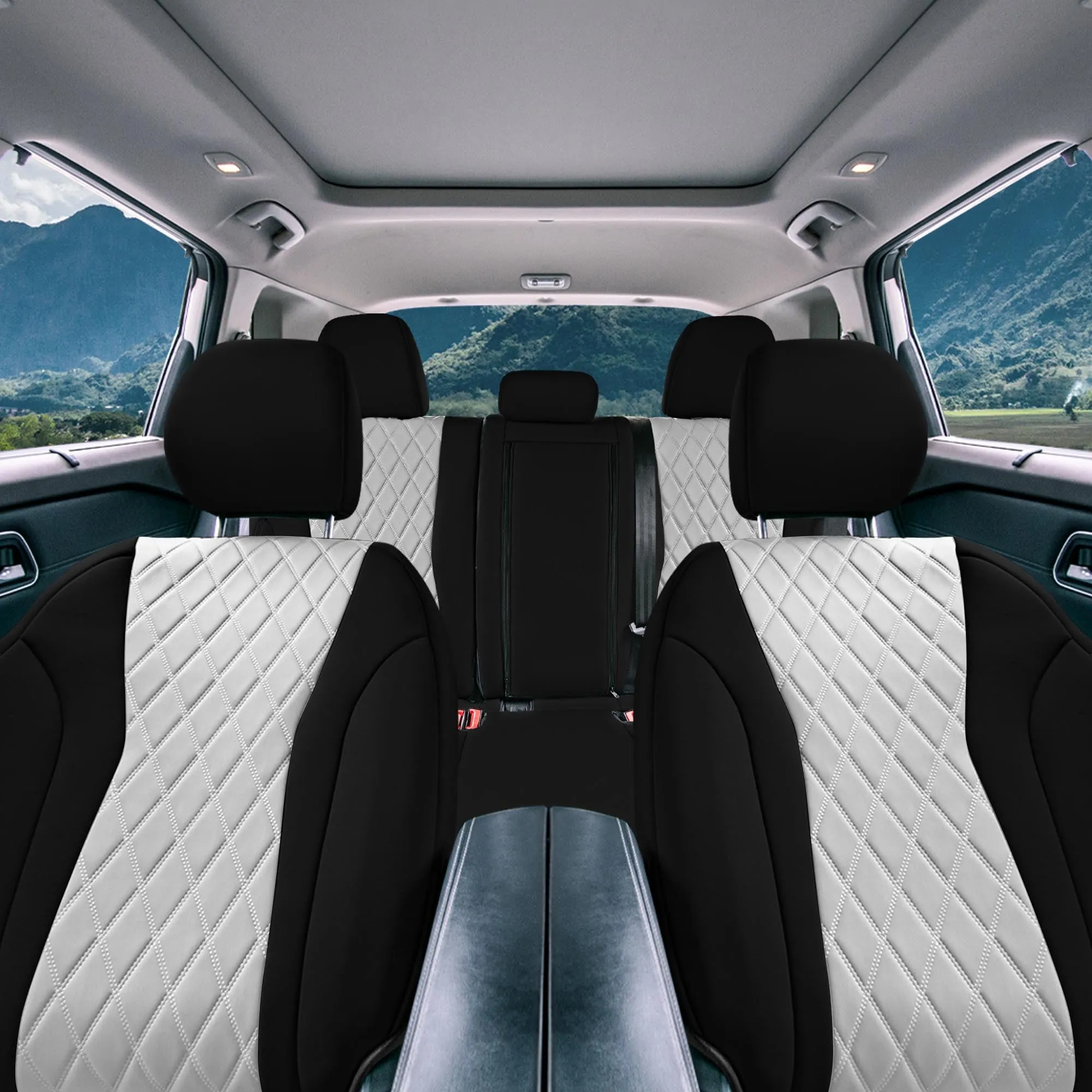 Nissan Rogue - 2021-2024 - Full Set Seat Covers - Gray Ultraflex Neoprene