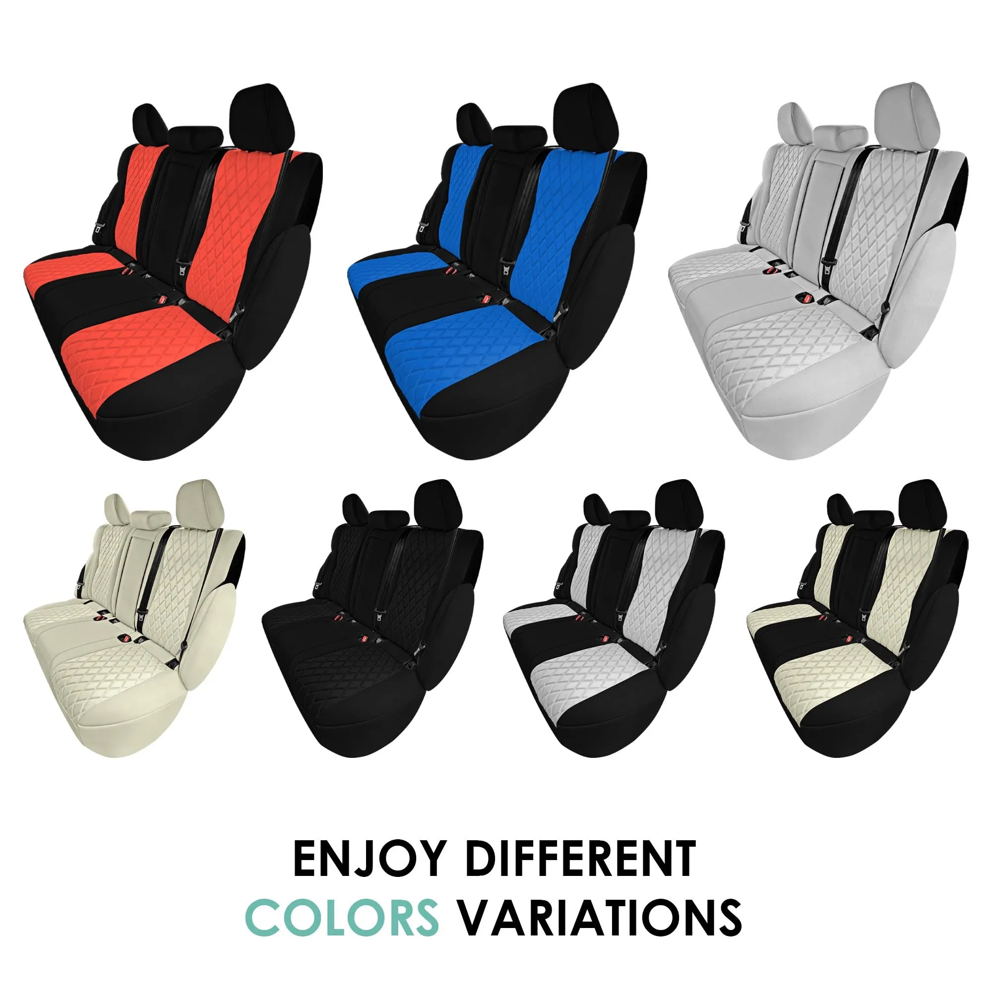 Nissan Rogue - 2021-2024 - Rear Set Seat Covers - Beige Ultraflex Neoprene