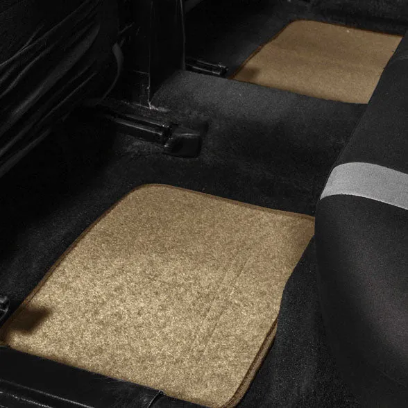 Non-Slip Carpet Floor Mats with Heel Pad - Full Set Beige