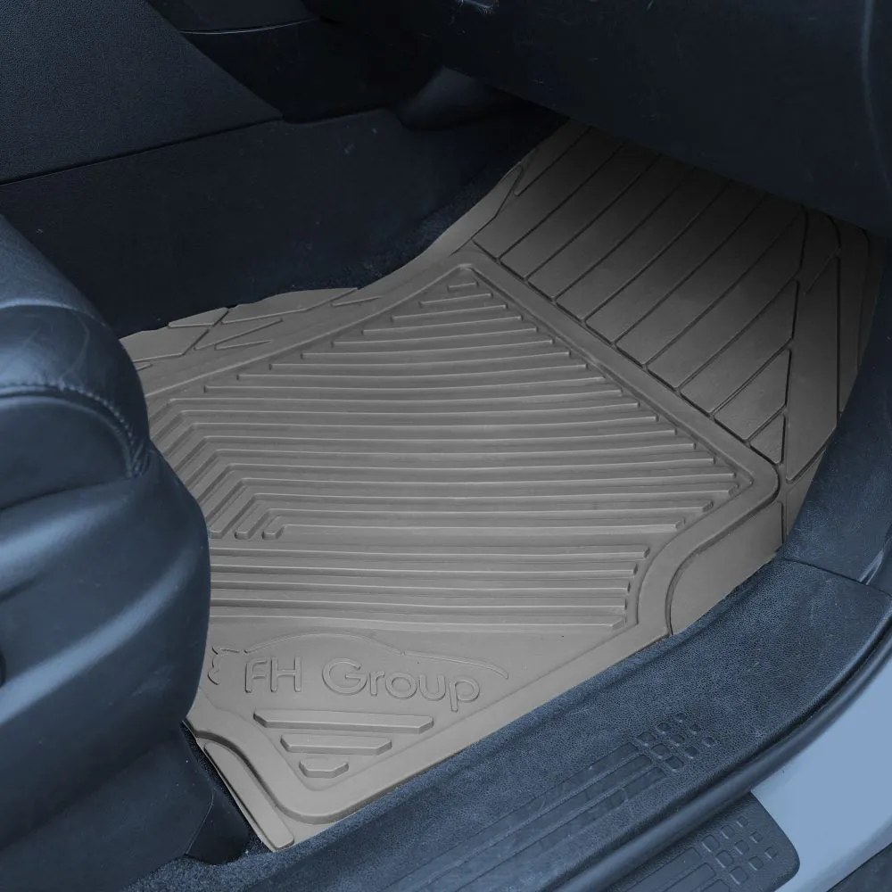 Oversized Full Coverage Protective ClimaProof Trimmable Non-Slip Rubber Floor Mats - Full Set Gray