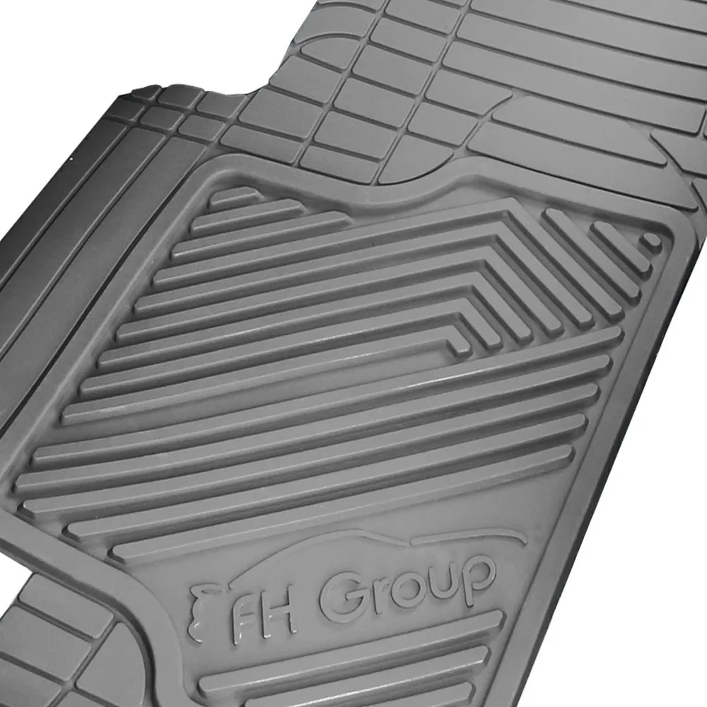 Oversized Full Coverage Protective ClimaProof Trimmable Non-Slip Rubber Floor Mats - Full Set Gray
