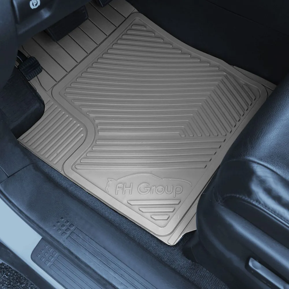 Oversized Full Coverage Protective ClimaProof Trimmable Non-Slip Rubber Floor Mats - Full Set Gray