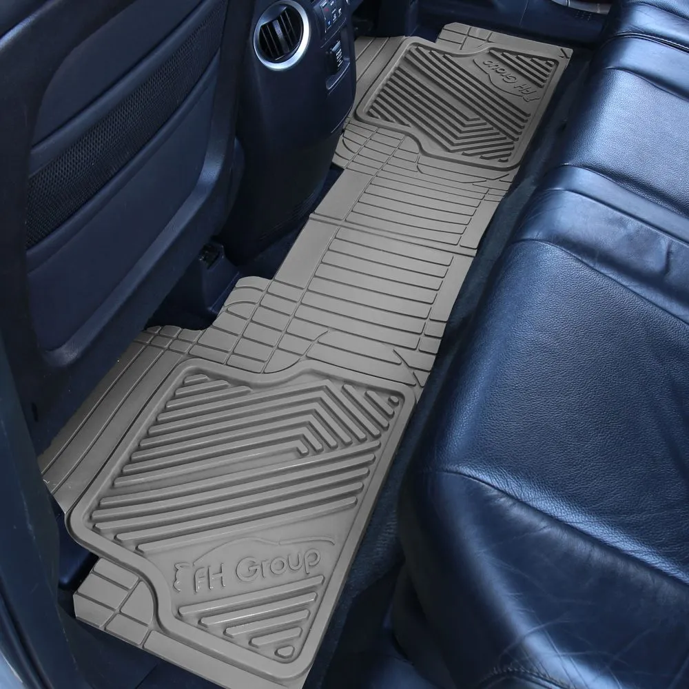 Oversized Full Coverage Protective ClimaProof Trimmable Non-Slip Rubber Floor Mats - Full Set Gray
