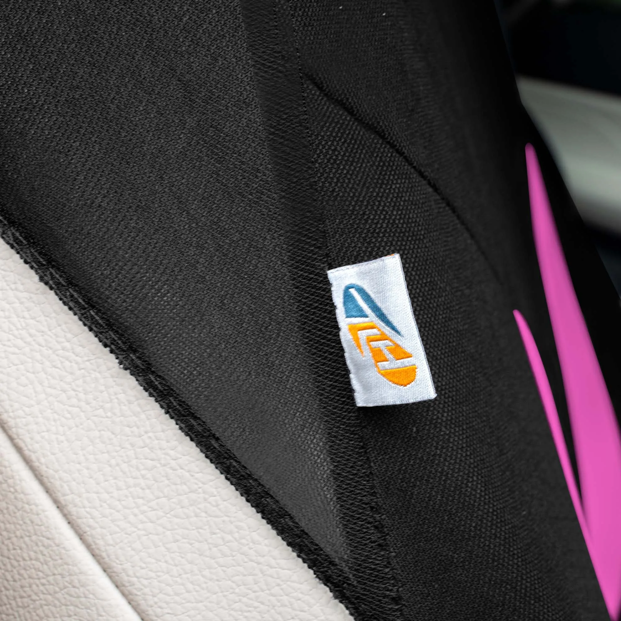 Polished and Chic Flat Cloth Car Seat Covers Full Set - Pink