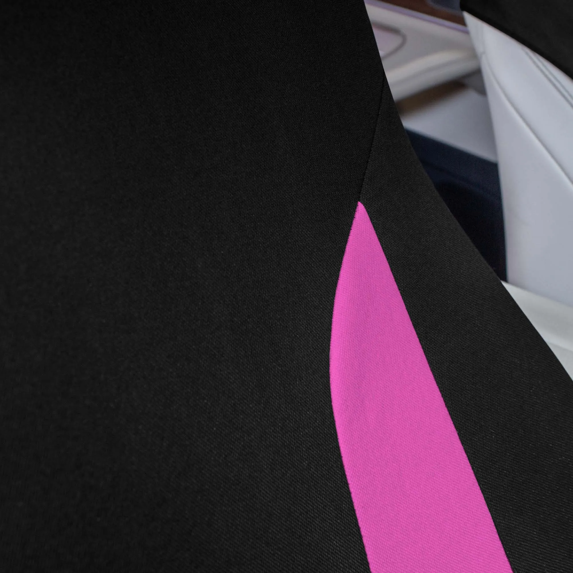 Polished and Chic Flat Cloth Car Seat Covers Full Set - Pink