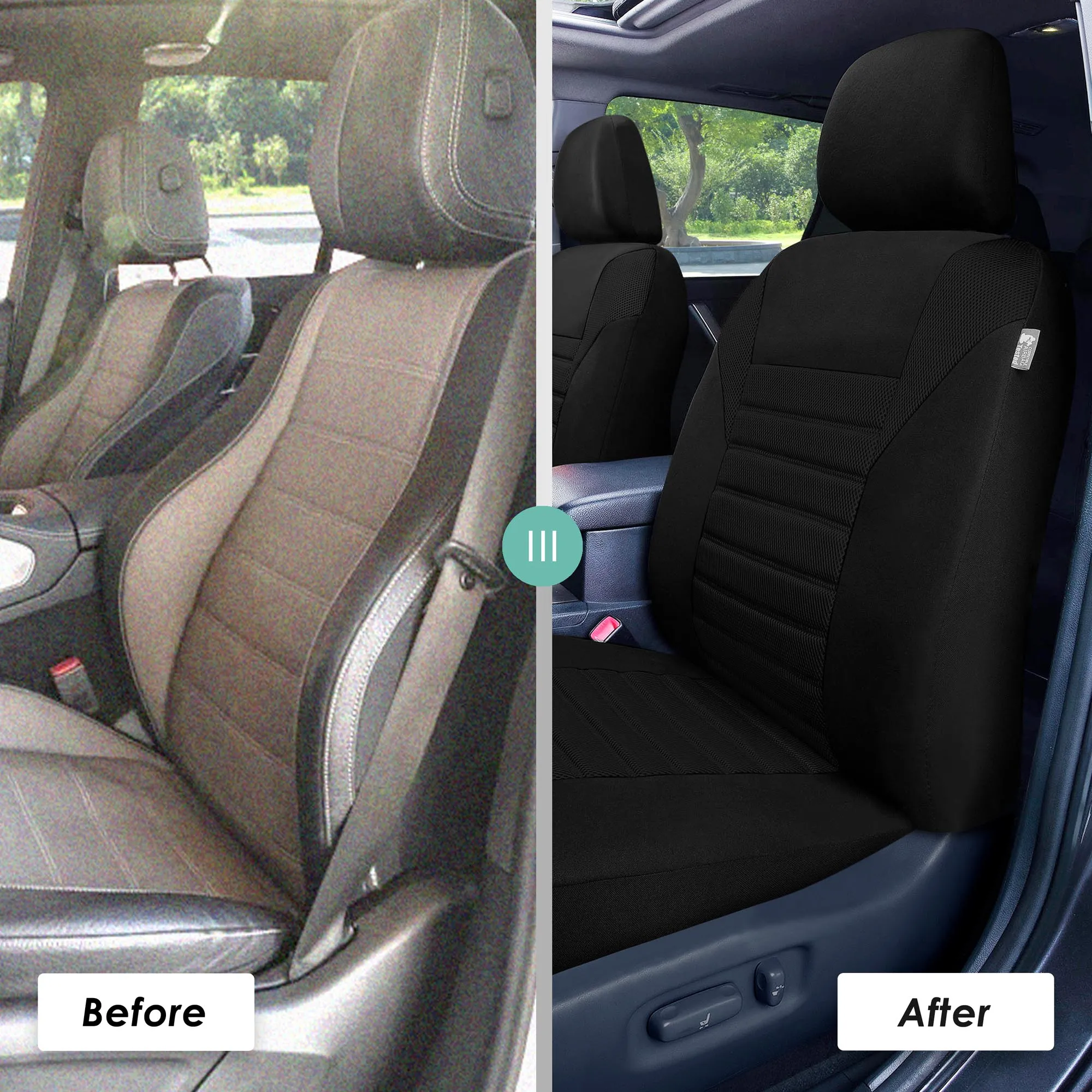 Premium 3D Air Mesh Seat Covers - Full Set Black