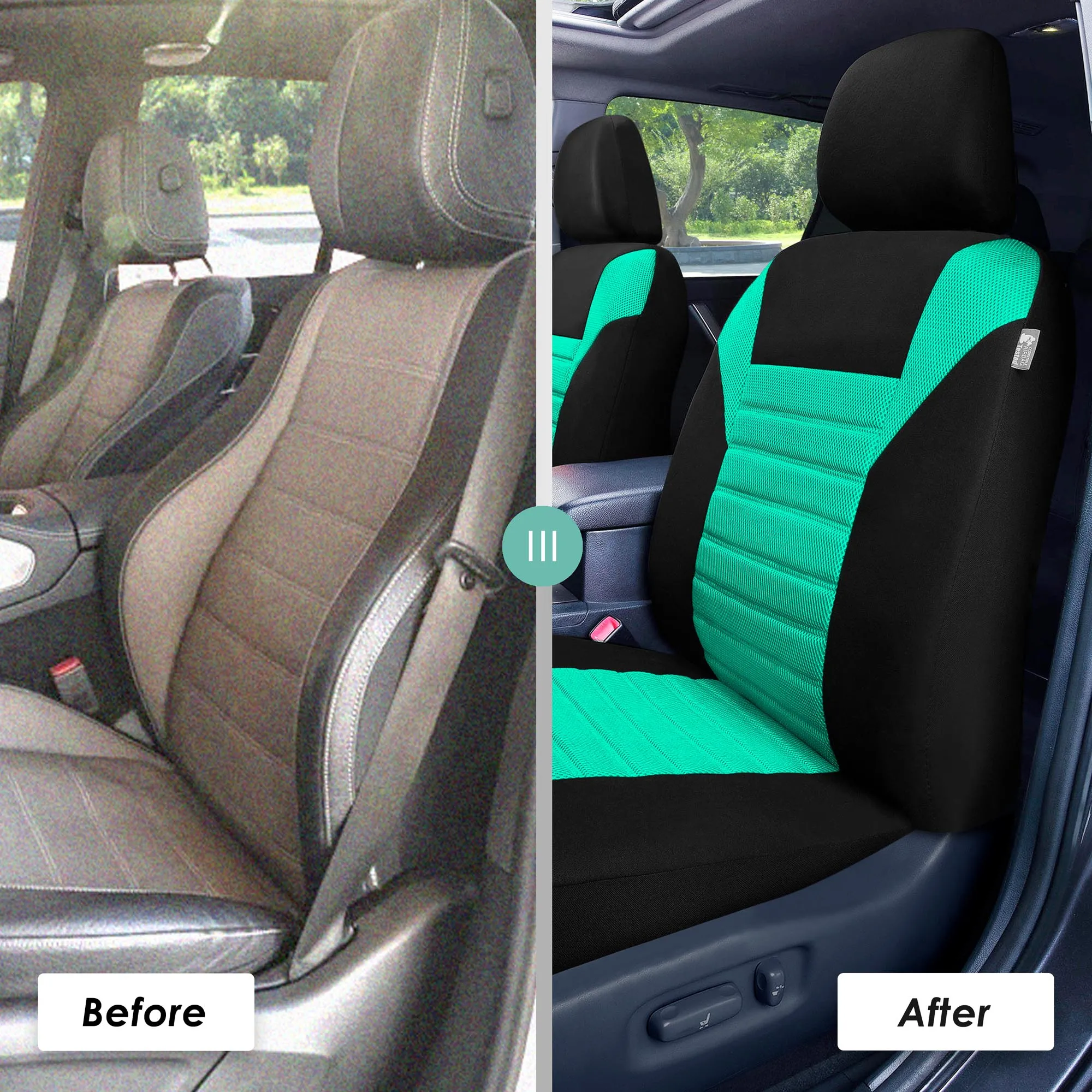 Premium 3D Air Mesh Seat Covers - Full Set Mint