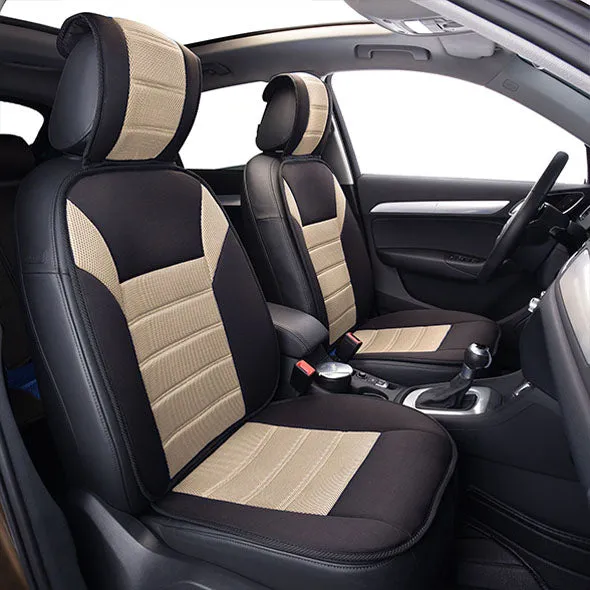 Premium Car Seat Cushions - Front Set Beige