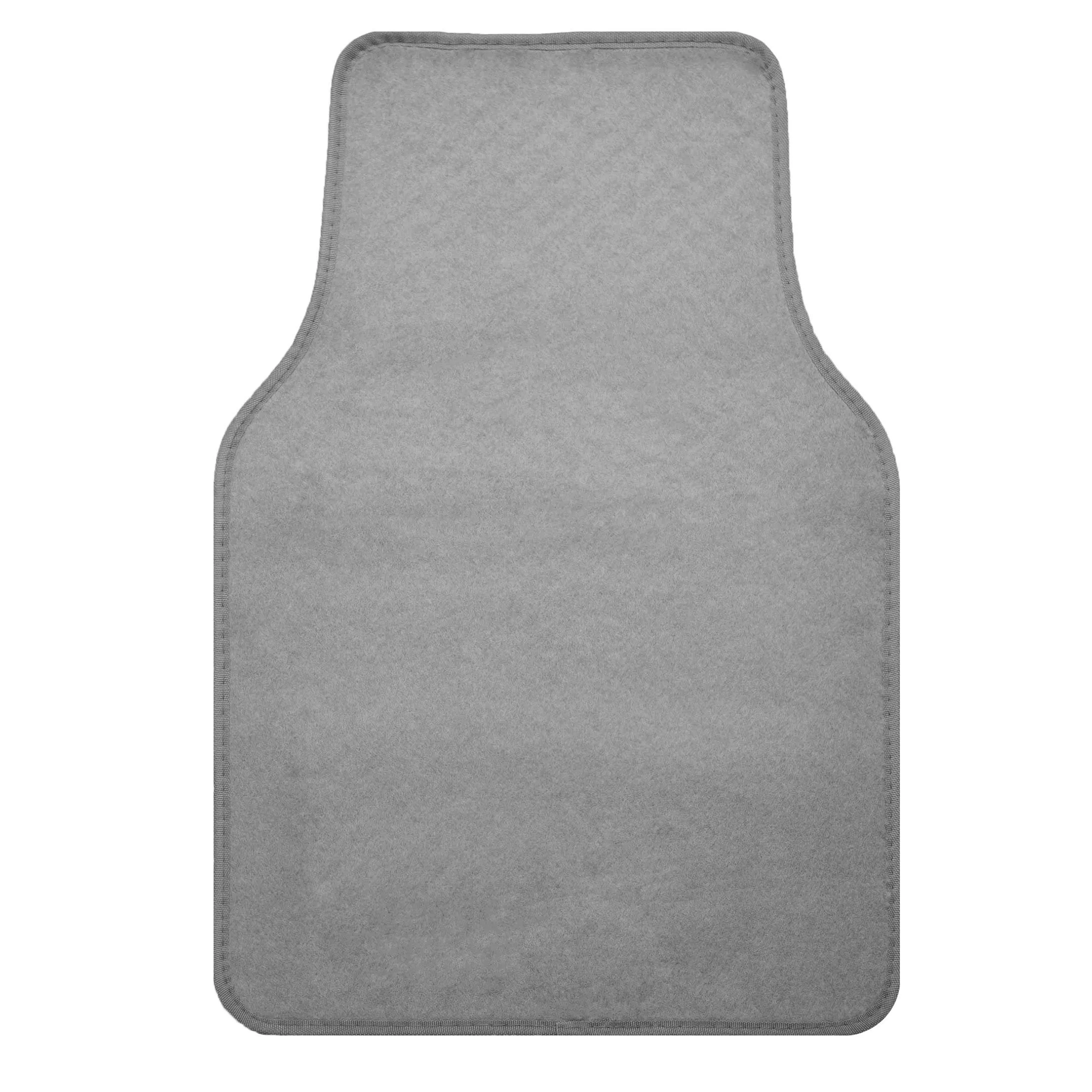 Premium Carpet Floor Mats with Heel Pad Floor Liners - Full Set Gray