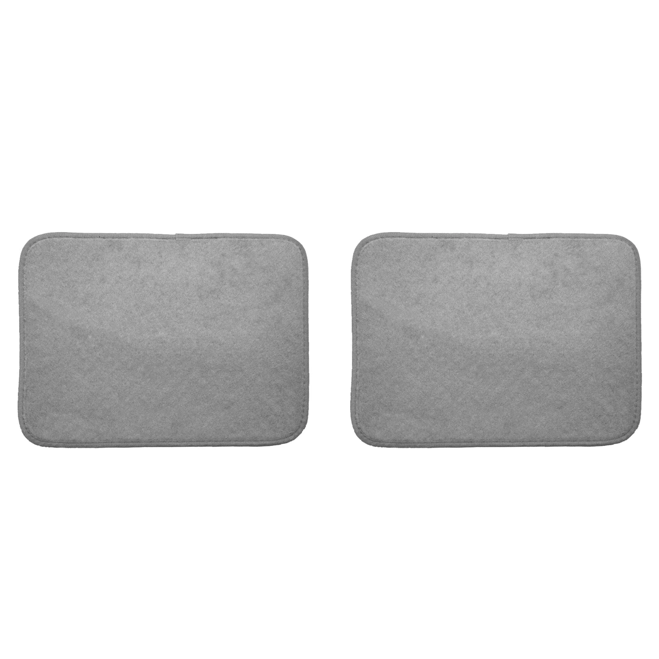Premium Carpet Floor Mats with Heel Pad Floor Liners - Full Set Gray