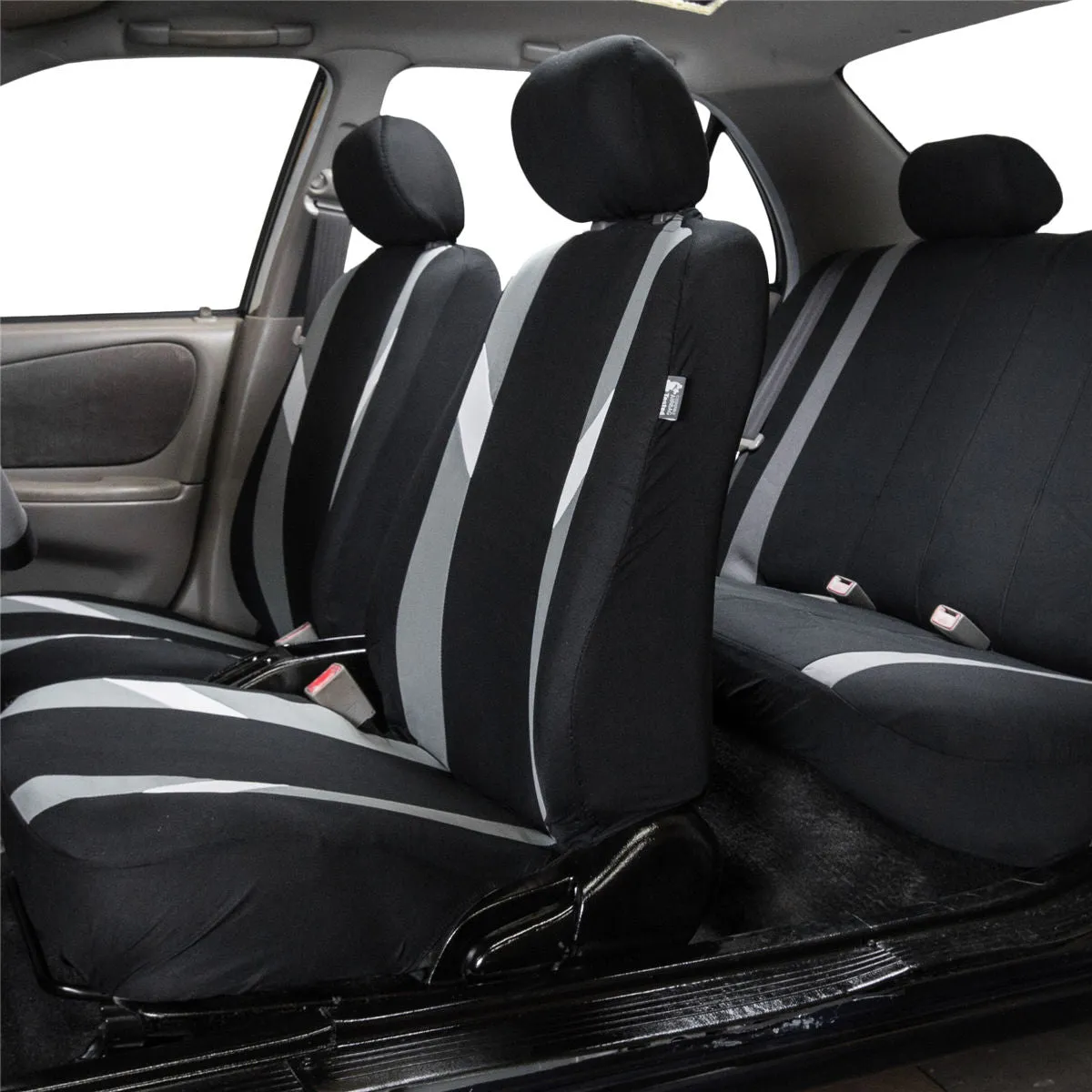 Premium Modernistic Seat Covers - Full Set Gray