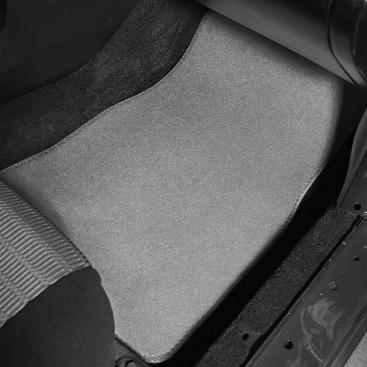Premium Non-Slip Carpet Floor Mats with Heel Pad - Full Set Gray